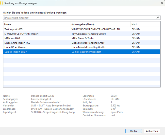 SISendung.aus.Vorlage.anlegen