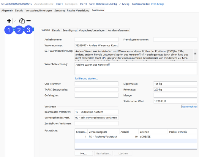 Registerkarte Positionen_Positionen2