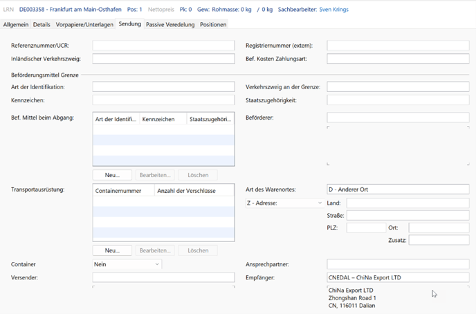 Registerkarte Sendung1