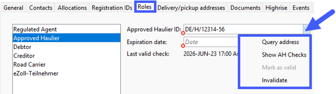 approved haulier role options