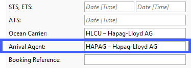 arrival agent liner agent