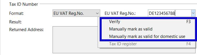 context menu vat id