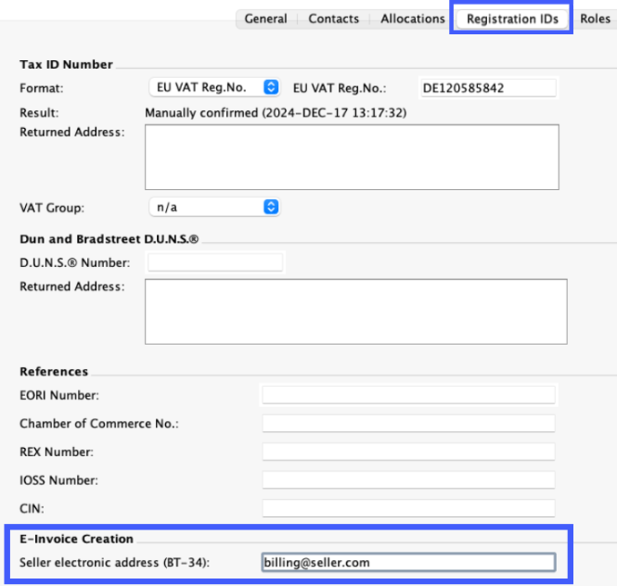 registration IDs_creation